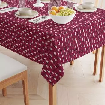 Квадратная скатерть, 100% полиэстер, 70x70 дюймов, плед Holiday Woodland