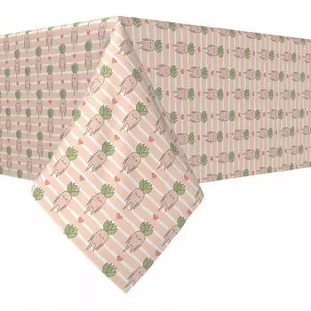 Квадратная скатерть, 100% полиэстер, 70x70 дюймов, полоска мандрагоры.