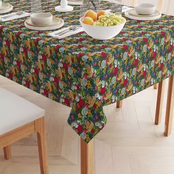 Квадратная скатерть, 100% полиэстер, 70x70 дюймов, с еврейским Новым годом.