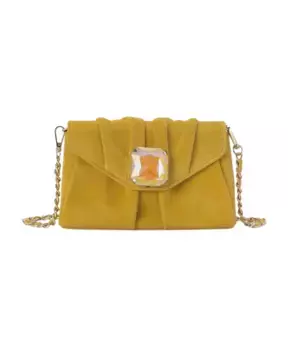 Квадратная сумка на плечо с бриллиантами Alma En Pena, желтый