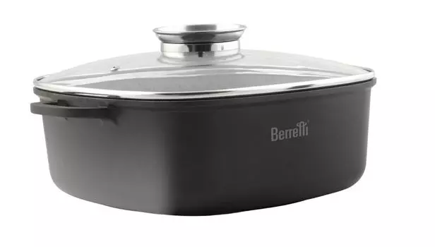 Квадратная жаровня емкостью 4,5 литра с термостойкой крышкой Granite Berretti