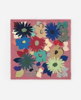 Квадратная женская шаль с принтом Bimba y Lola, розовый