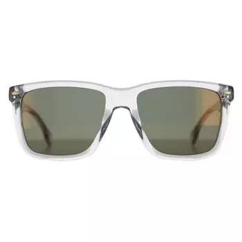 Квадратное прозрачное серо-зелено-золотое зеркало BOSS 1317/S Hugo Boss, серый