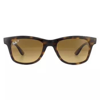 Квадратные блестящие гаванские коричневые поляризованные солнцезащитные очки с градиентом Ray-Ban, коричневый