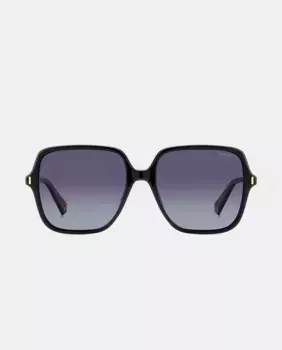 Квадратные инжектированные солнцезащитные очки Polaroid, черный