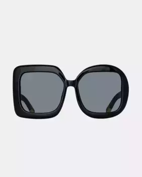 Квадратные круглые солнцезащитные очки унисекс из черного ацетата Jacquemus, чёрный