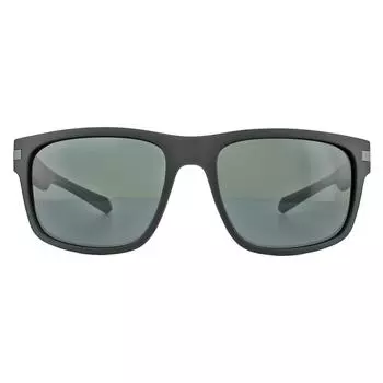 Квадратные матовые черные серые поляризованные солнцезащитные очки Polaroid, черный