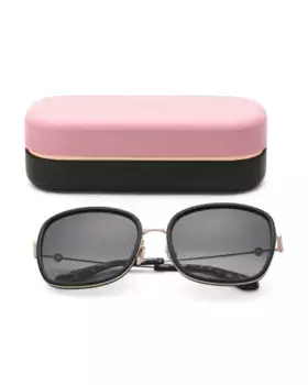 Квадратные металлические солнцезащитные очки 59 мм Kate Spade, синий/черный