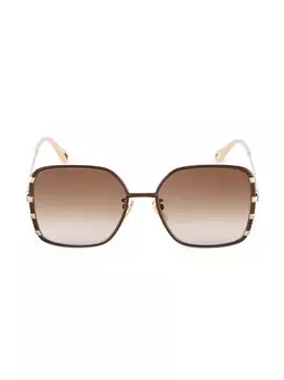 Квадратные металлические солнцезащитные очки Celeste 59 мм Chlo, коричневый