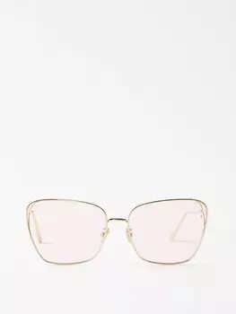 Квадратные металлические солнцезащитные очки missdior b2u DIOR, золото
