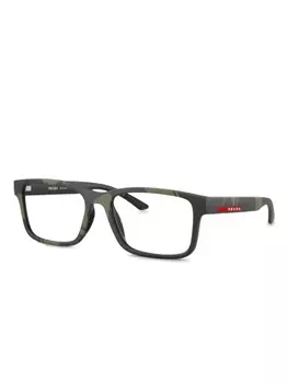 Квадратные очки Prada Linea Rossa, зеленый