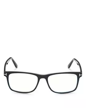 Квадратные очки с синим светом, 55 мм Tom Ford, цвет Black
