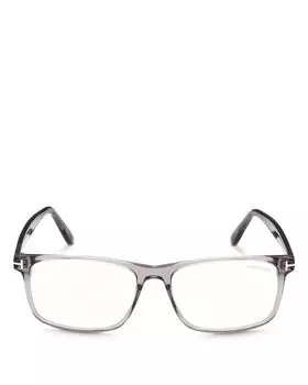 Квадратные очки с синим светом, 55 мм Tom Ford, цвет Gray