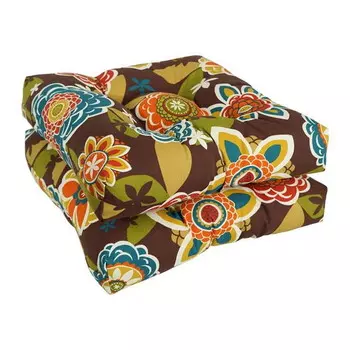 Квадратные подушки для стульев Blazing Needles 2 шт, разноцветный