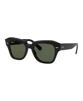 Квадратные поляризационные солнцезащитные очки State Street RB2186 Ray-Ban, черный
