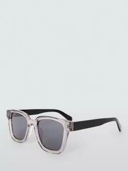 Квадратные поляризованные солнцезащитные очки John Lewis, цвет Black/Clear