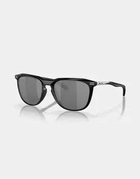 Квадратные поляризованные солнцезащитные очки Oakley Thurso матового черного цвета с серыми зеркальными линзами