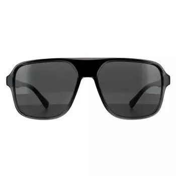 Квадратные прозрачные серо-черные темно-серые солнцезащитные очки Dolce & Gabbana, черный