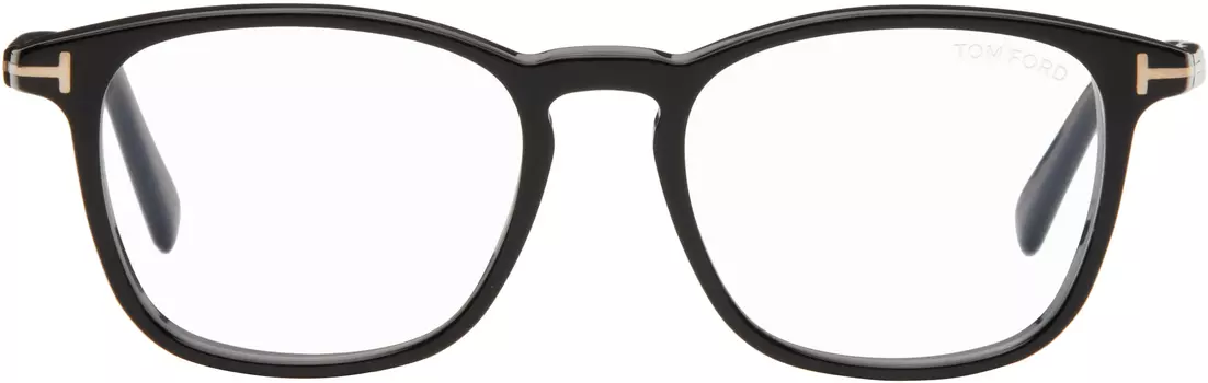 Квадратные синие очки TOM FORD, черный