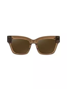 Квадратные солнцезащитные очки 47MM Aqs, коричневый
