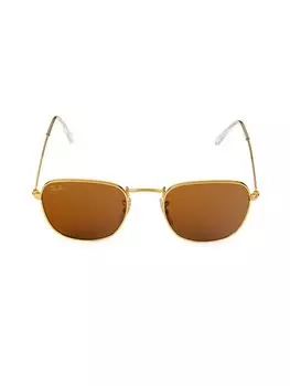 Квадратные солнцезащитные очки 48MM Ray-Ban, коричневый
