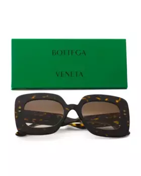 Квадратные солнцезащитные очки 50 мм Bottega Veneta, цвет Havana