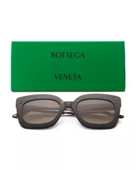 Квадратные солнцезащитные очки 51 мм Bottega Veneta, цвет Havana Brown