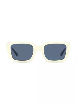 Квадратные солнцезащитные очки 51 мм Tory Burch, белый