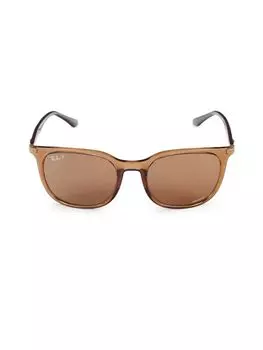 Квадратные солнцезащитные очки 51MM Ray-Ban, коричневый