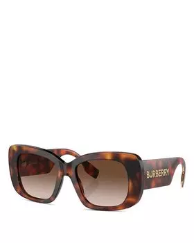 Квадратные солнцезащитные очки, 52 мм Burberry, цвет Gray
