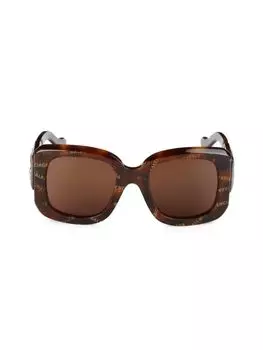 Квадратные солнцезащитные очки 53MM Balenciaga, коричневый