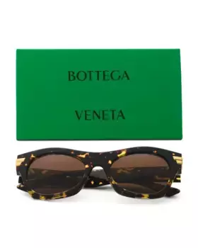 Квадратные солнцезащитные очки 54 мм Bottega Veneta, цвет Havana Brown