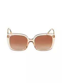 Квадратные солнцезащитные очки 54 мм Burberry, цвет Peach Brown