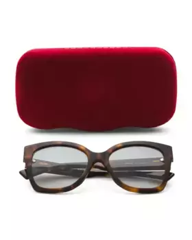 Квадратные солнцезащитные очки 54 мм Gucci, цвет Havana