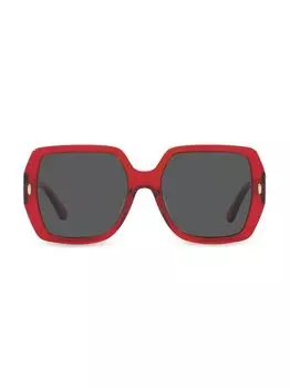 Квадратные солнцезащитные очки 54 мм Tory Burch, красный