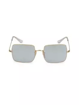Квадратные солнцезащитные очки 54MM Ray-Ban, цвет Gold Grey