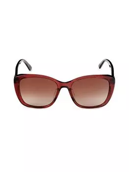 Квадратные солнцезащитные очки 55 мм Bottega Veneta, цвет Dark Burgundy