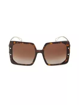 Квадратные солнцезащитные очки 55 мм Bvlgari, цвет Havana Brown