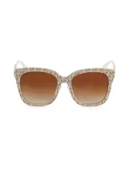 Квадратные солнцезащитные очки 55 мм Michael Kors, цвет Vanilla Brown
