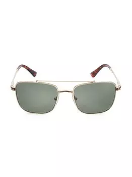 Квадратные солнцезащитные очки 55 мм Persol, черный