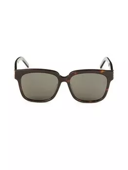 Квадратные солнцезащитные очки 55 мм Saint Laurent, цвет Havana