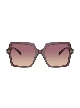 Квадратные солнцезащитные очки 55 мм Versace, фиолетовый