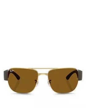 Квадратные солнцезащитные очки, 56 мм Ray-Ban, серый