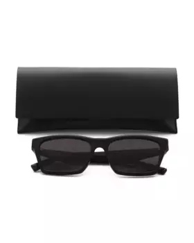 Квадратные солнцезащитные очки 56 мм Saint Laurent, черный