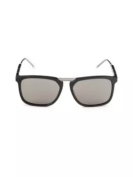 Квадратные солнцезащитные очки 56MM Gucci, черный