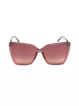 Квадратные солнцезащитные очки 56MM Jimmy Choo, цвет Burgundy