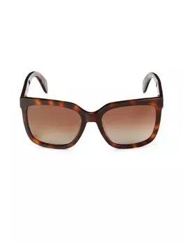 Квадратные солнцезащитные очки 56MM Rag & Bone, цвет Havana