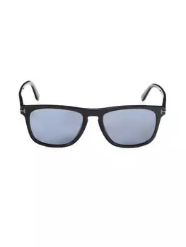 Квадратные солнцезащитные очки 56MM Tom Ford, черный