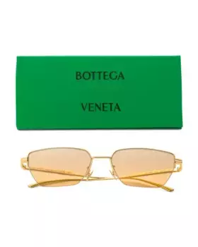 Квадратные солнцезащитные очки 57 мм Bottega Veneta, золотой/коричневый