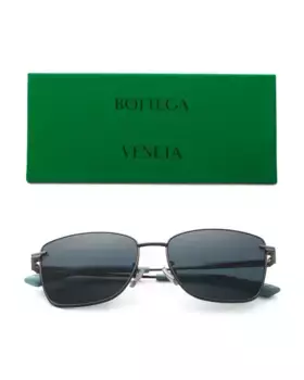 Квадратные солнцезащитные очки 57 мм Bottega Veneta, синий/черный
